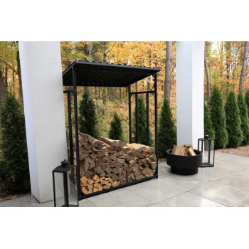 Kaminholzregal Kaminholzständer Holzaufbewahrung 110x70x145 - Rakau I Grindi - 3