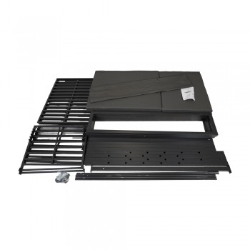 Doppel-Gartenliege mit Sonnendach, Pergola, Lounge-Pavillon  - Verula I - 195x195x195 grau GRINDI IN THE GARDEN - 11