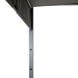 Doppel-Gartenliege mit Sonnendach, Pergola, Lounge-Pavillon  - Verula I - 195x195x195 grau GRINDI IN THE GARDEN - 9