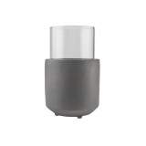 Bioethanol Tischkamin Runder Freistehender Biokamin - 12x20, LAWU I grau GRINDI IN THE GARDEN - 3