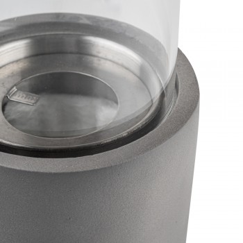 Bioethanol Tischkamin Runder Freistehender Biokamin - 12x20, LAWU I grau GRINDI IN THE GARDEN - 4