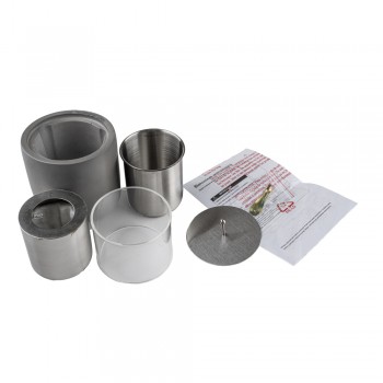 Bioethanol Tischkamin Runder Freistehender Biokamin - 12x20, LAWU I grau GRINDI IN THE GARDEN - 5