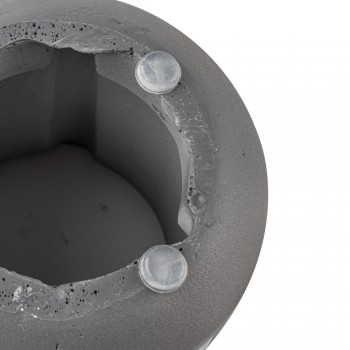 Bioethanol Tischkamin Runder Freistehender Biokamin - 12x20, LAWU I grau GRINDI IN THE GARDEN - 6