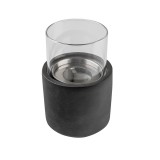 Bioethanol Tischkamin Runder Freistehender Biokamin - 12x20, LAWU I schwarz GRINDI IN THE GARDEN - 1