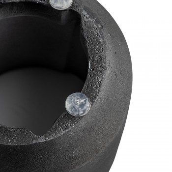 Bioethanol Tischkamin Runder Freistehender Biokamin - 12x20, LAWU I schwarz GRINDI IN THE GARDEN - 6