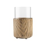 Bioethanol Tischkamin Runder Freistehender Biokamin - 12x20, LAWU I Holzimitat GRINDI IN THE GARDEN - 3