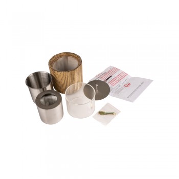 Bioethanol Tischkamin Runder Freistehender Biokamin - 12x20, LAWU I Holzimitat GRINDI IN THE GARDEN - 7