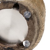 Bioethanol Tischkamin Runder Freistehender Biokamin - 12x20, LAWU I Holzimitat GRINDI IN THE GARDEN - 8