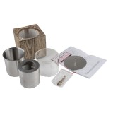 Bioethanol Tischkamin Rechteckiger Freistehender Biokamin - 12x20, LAWU II Holzimitat GRINDI IN THE GARDEN - 5