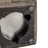 Bioethanol Tischkamin Rechteckiger Freistehender Biokamin - 12x20, LAWU II Holzimitat GRINDI IN THE GARDEN - 7