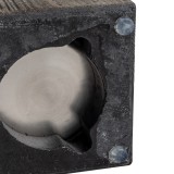 Bioethanol Tischkamin Rechteckiger Freistehender Biokamin - 12x20, LAWU II Holzimitat GRINDI IN THE GARDEN - 6