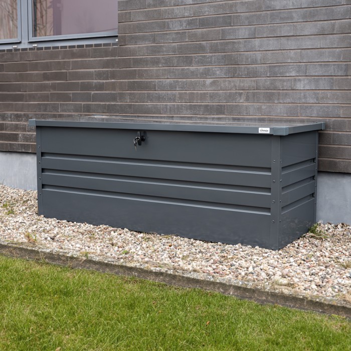 Metall-Gartenbox Kissenbox Auflagenbox 600l - 165x70x62 - Orto II Grindi - 2