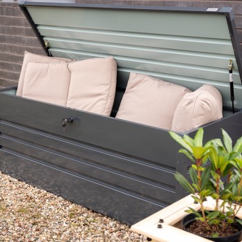 Metall-Gartenbox Kissenbox Auflagenbox 600l - 165x70x62 - Orto II Grindi - 3