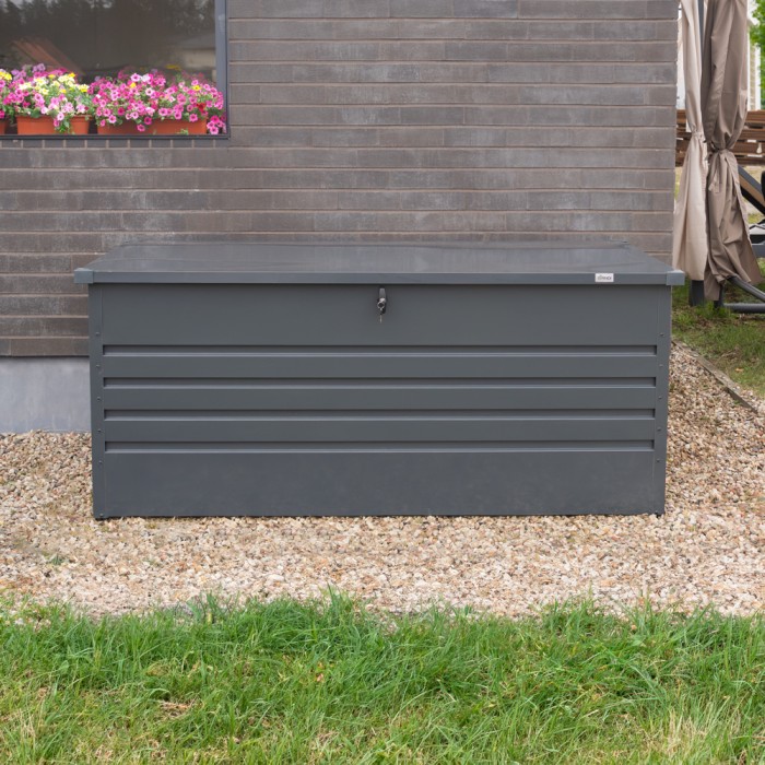 Metall-Gartenbox Kissenbox Auflagenbox 1000l - 185x82x75 - Orto III Grindi - 2