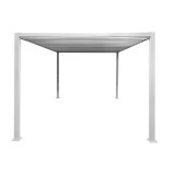 Garten Pergola, Lounge-Pavillon Alu - TASOS I - 3x3m, weiß GRINDI IN THE GARDEN - 3