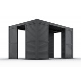 Schiebewandlamellen Lamellenwand für Kea-Pergola - grau GRINDI IN THE GARDEN - 17