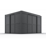 Schiebewandlamellen Lamellenwand für Kea-Pergola - grau GRINDI IN THE GARDEN - 12