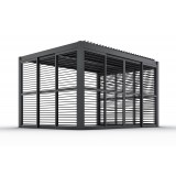 Schiebewandlamellen Lamellenwand für Kea-Pergola - grau GRINDI IN THE GARDEN - 15