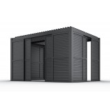 Schiebewandlamellen Lamellenwand für Kea-Pergola - grau GRINDI IN THE GARDEN - 16