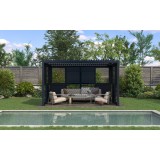 Schiebewandlamellen Lamellenwand für Kea-Pergola - grau GRINDI IN THE GARDEN - 5