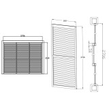 Schiebewandlamellen Lamellenwand für Kea-Pergola - grau GRINDI IN THE GARDEN - 14