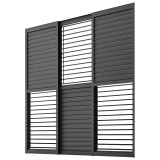 Schiebewandlamellen Lamellenwand für Kea-Pergola - grau GRINDI IN THE GARDEN - 8