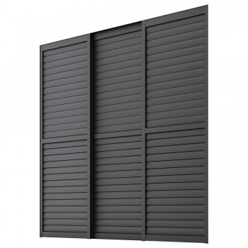 Schiebewandlamellen Lamellenwand für Kea-Pergola - grau GRINDI IN THE GARDEN - 6