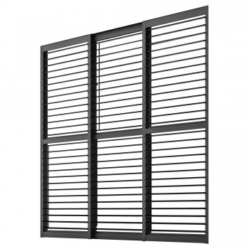 Schiebewandlamellen Lamellenwand für Kea-Pergola - grau GRINDI IN THE GARDEN - 2