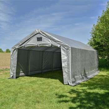 Garagenzelt Carport PE 400x600x305 grau - NG 4 GRINDI IN THE GARDEN - 3