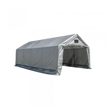 Garagenzelt Carport PE 300x700x274 grau - NG 3 GRINDI IN THE GARDEN - 1