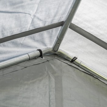 Garagenzelt Carport PE 400x800x305 grau - NG 5 GRINDI IN THE GARDEN - 15