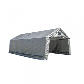 Garagenzelt Carport PE 400x800x305 grau - NG 5 GRINDI IN THE GARDEN - 1