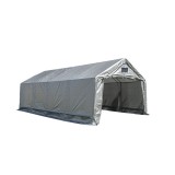 Garagenzelt Carport PE 400x800x305 grau - NG 5 GRINDI IN THE GARDEN - 1