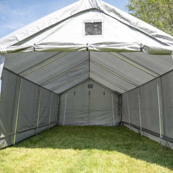 Garagenzelt Carport PE 400x800x305 grau - NG 5 GRINDI IN THE GARDEN - 6