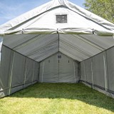 Garagenzelt Carport PE 400x800x305 grau - NG 5 GRINDI IN THE GARDEN - 6