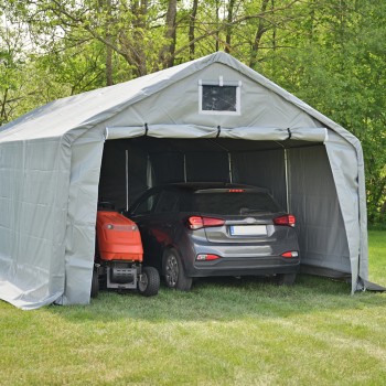 Garagenzelt Carport PVC 400x600x305 grau - NG 4 GRINDI IN THE GARDEN - 7