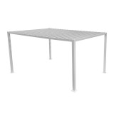 Garten Pergola, Lounge-Pavillon Alu - TASOS I - 3x3m, weiß GRINDI IN THE GARDEN - 4