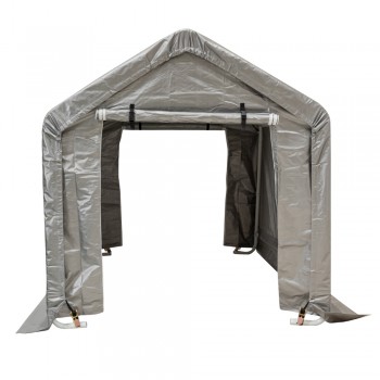 Garagenzelt Carport Lagerzelt - PE, 180x240x180 - NG 7, grau GRINDI IN THE GARDEN - 2