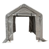 Garagenzelt Carport Lagerzelt - PE, 180x240x180 - NG 7, grau GRINDI IN THE GARDEN - 2