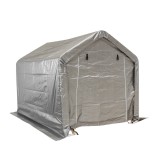 Garagenzelt Carport Lagerzelt - PE, 180x240x180 - NG 7, grau GRINDI IN THE GARDEN - 4