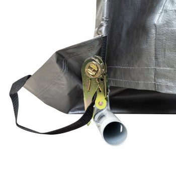 Garagenzelt Carport Lagerzelt - PE, 180x240x180 - NG 7, grau GRINDI IN THE GARDEN - 8