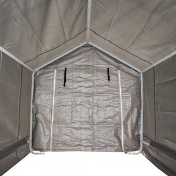 Garagenzelt Carport Lagerzelt - PE, 180x240x180 - NG 7, grau GRINDI IN THE GARDEN - 7