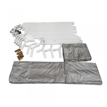 Garagenzelt Carport Lagerzelt - PE, 180x240x180 - NG 7, grau GRINDI IN THE GARDEN - 9