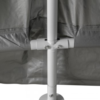 Garagenzelt Carport Lagerzelt - PE, 230x360x230 - NG 8, grau GRINDI IN THE GARDEN - 8