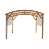 Garten Pergola Pavillon aus Holz mit verstellbares Stoffdach - Moha I - 3,2x3,1m GRINDI IN THE GARDEN - 3