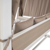 Doppel-Gartenliege mit Sonnendach, Lounge-Pavillon, Gartenschaukel - Sumba I - 236x180x210 braun GRINDI IN THE GARDEN - 10