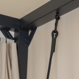 Doppel-Gartenliege mit Sonnendach, Lounge-Pavillon, Gartenschaukel - Sumba I - 236x180x210 beige GRINDI IN THE GARDEN - 10