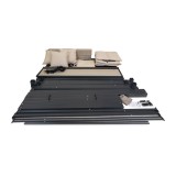 Doppel-Gartenliege mit Sonnendach, Lounge-Pavillon, Gartenschaukel - Sumba I - 236x180x210 beige GRINDI IN THE GARDEN - 11