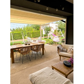 Terrassenpergola, weiß, Aluminium mit Automatikdach - Paros I 3x4m Grindi - 13