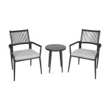 Gartenmöbel Lounge Set, Seilgeflecht, Seilbespannung, Balkonmöbel - Jambi I GRINDI IN THE GARDEN - 1